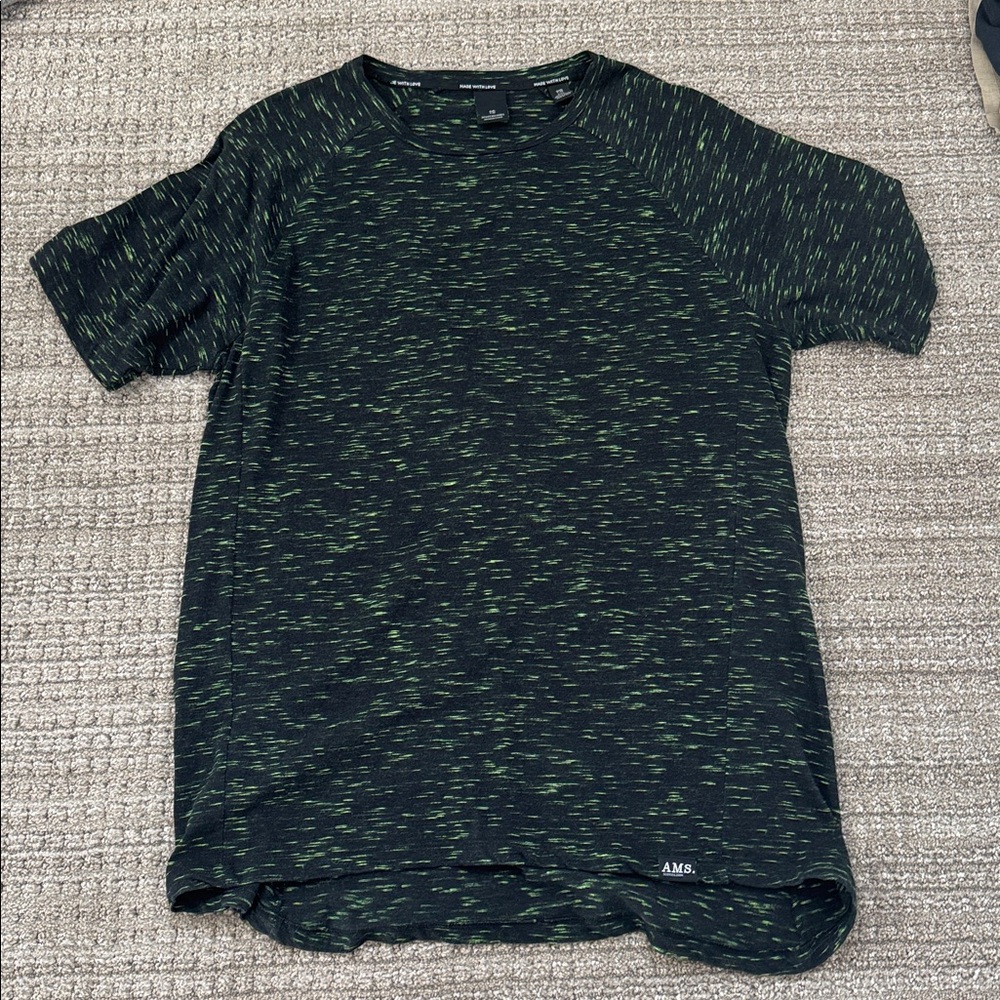 Scotch & Soda Black and Green Speckled Tee